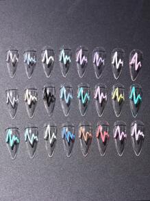 24色美甲马克笔，Y2K美学美甲设计笔，涂鸦美甲马克笔，可用于绘制花朵、卡通、线条、细节，DIY抽象美甲，美甲用品