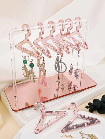 1pc Hanging Jewelry Display Rack For Stud & Earring Storage