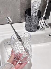 1個精美冰川圖案情侶牙刷杯、漱口杯、浴室杯 - 無色 - 查看 5