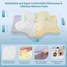 2023 New Cervical Pillow for Neck Pain Relief,Contour Memory Foam Pillow,Ergonomic Orthopedic Neck Support Pillow for Side,Back and Stomach Sleepers with Breathable Pillowcase(Standard Size With Grey)