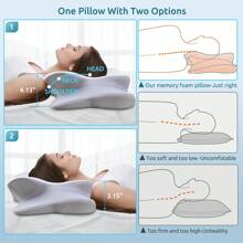 2023 New Cervical Pillow for Neck Pain Relief,Contour Memory Foam Pillow,Ergonomic Orthopedic Neck Support Pillow for Side,Back and Stomach Sleepers with Breathable Pillowcase(Standard Size With Grey)
