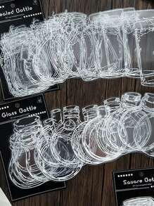 30入組全新透明風格書籤文具,適用於學校和辦公室 - 白色 - 查看 6