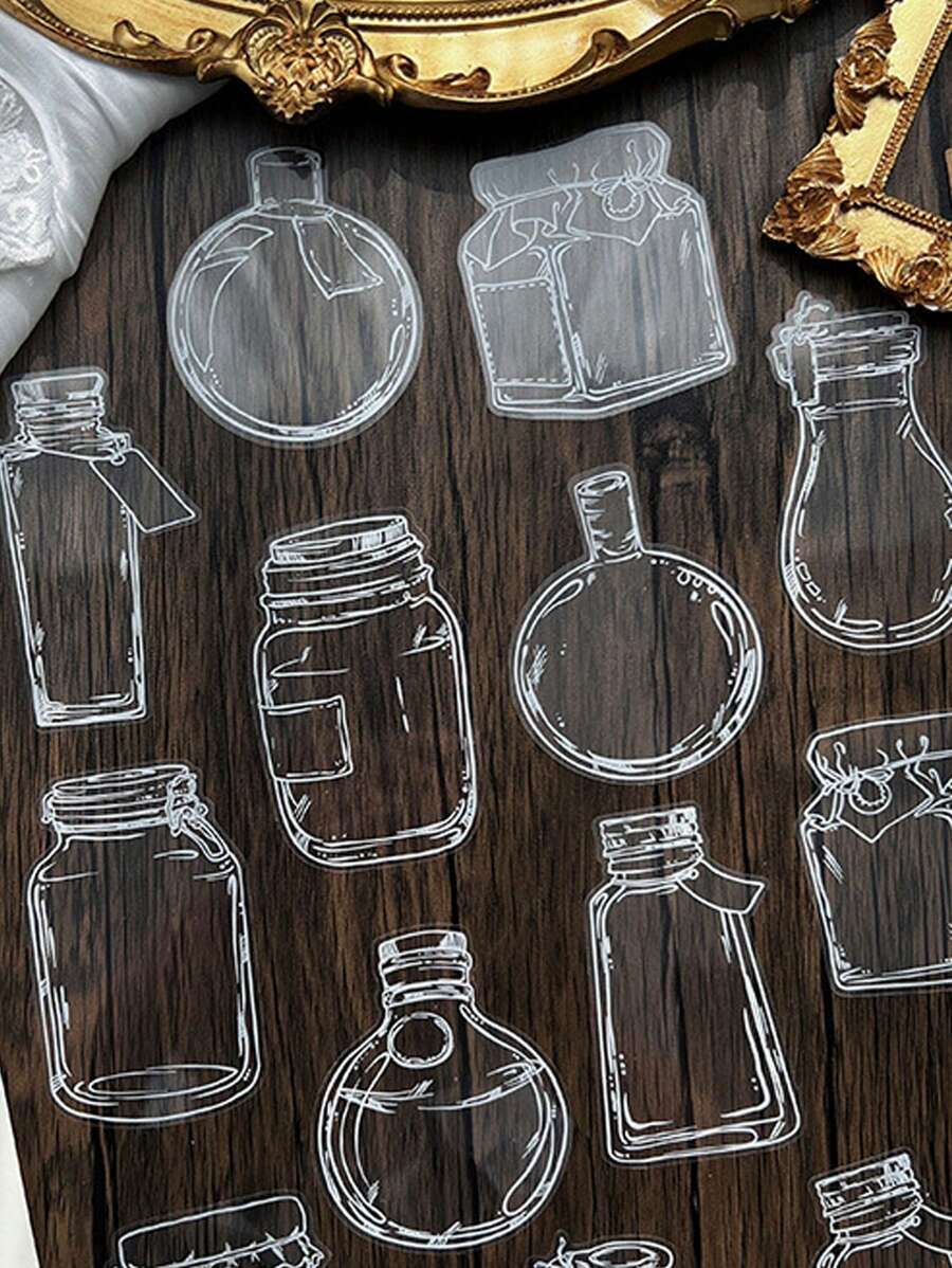 30入組全新透明風格書籤文具,適用於學校和辦公室 - 白色 - 查看 1