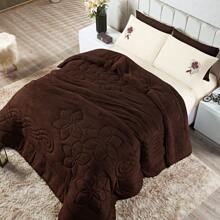 Kit Coberdrom Cobertor Floral Hibisco KING Size 03 Peças - Edredom Dupla Face Manta Microfibra Mantinha Quente Macia para Inverno Frio