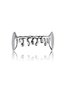 1pc Silver Flame Style Unisex Teeth Grillz - Silver - View 8