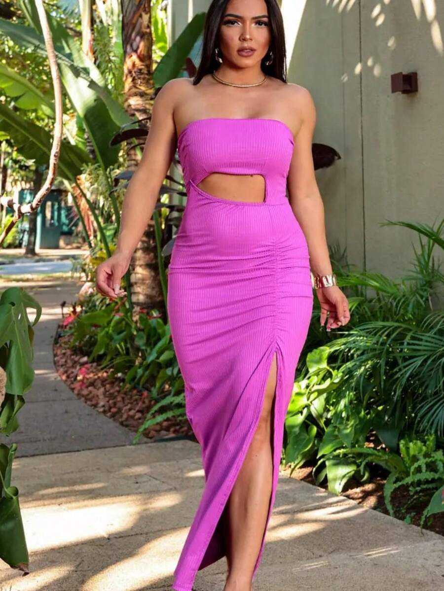 Women Dresses - 玫瑰紅 - 查看 1