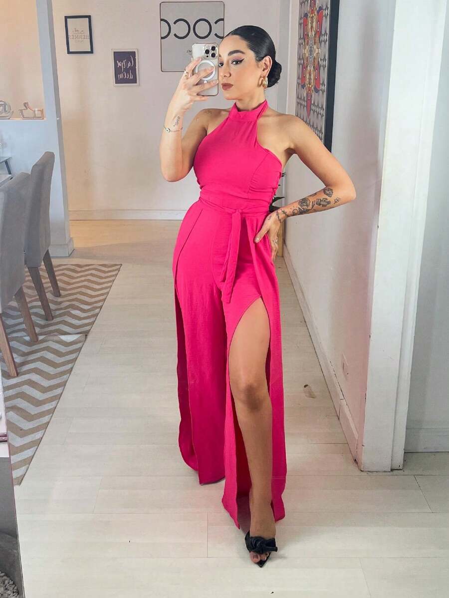 Women Jumpsuits - Bụi hồng - Xem 1
