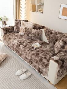 1入組冬季加厚絨面沙發套,可用於1/2/3/4人位沙發,包括座墊、靠背和扶手套 - 咖啡棕 - 查看 10