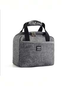 Lonchera Termica,Loncheras,Loncheras Termicas,Escolares,Bolsa Termica,Escolar Lunch,Aislamiento TéRmico, Adecuado Para Estudiantes, Oficinistas, Burdeos, Gris, Morado - Gris - Ver 1