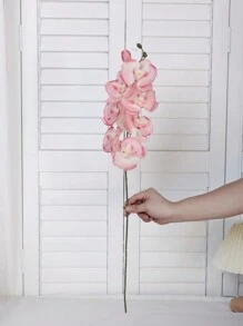 1支人工蘭花分支-戶外門廊diy花束和花瓶裝飾品,適用於家居客廳、電視機櫥、壁爐周圍 - 粉色 - 查看 5