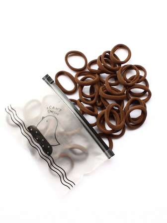 50 件纯色发带、弹性发带、发饰、休闲发带、日常发带、可爱发带、散装发带