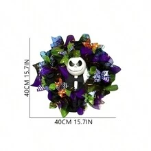 Neeyer Halloween Spooky Ghost Doll Decoration Wreath - ghost doll - View 4