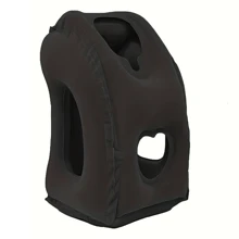 Inflatable Travel Sleeping Bag Portable Cushion Neck Pillow For Men Women Outdoor Airplane Flight Train Sleeping Easy - Black - View 3