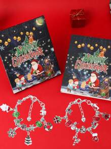 圣诞倒计时日历惊喜DIY手链套装珠宝饰品配件圣诞高品质礼物