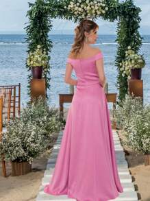 Women Prom & Evening Dresses - Pink - View 3