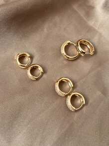 Hoop Earrings - 金色 - 查看 5