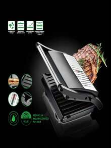 Smart Home Electric Griddle And Grill Machine, Convenient Steak And Meat Cooker - Black - View 7