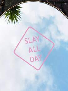 RandySticker Slay All Day Sticker Waterproof Vinyl Sticker Window Car Bumper Decal | Motivational Quote | Gift - Pink - View 3