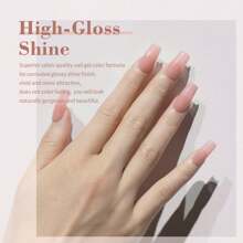 RARJSM Gel Nail Polish Jelly Pink Translucent Sheer Nude Colors Neutral Skin Tone Gel Polish Milky Clear Ice Pink 15ml Single Bottle Soak off UV LED Cured at Home Salon DIY French Manicure Nails Art - Hồng baby - Xem 3