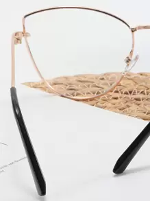 Ochelari de vedere Cat Eye din metal auriu pentru femei, rame optice cu balamale cu arc, design nou, ochelari de vedere cu prescripție medicală din aliaj de titan, stil european și american