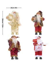 1pc Standing Santa Claus Doll With Backpack, Christmas Table Decor - Multicolor - View 8