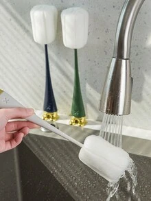 1只長柄清潔刷,適用於杯子,玻璃,瓶子,廚房海綿刷,家居清潔