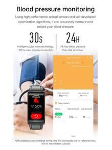 LORDWEY E600 ECG 智能手表男式无创血糖心率血压监测仪运动计步智能手表女式安卓 - 黑色 - 查看 5