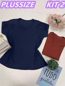 Women T-Shirts - 藏蓝色 - 查看 2