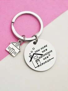1pc For New Home Keychain New House Key Chain First Home Gift Housewarming Gift Realtor Closing Gifts House Keyring - Style One - View 1