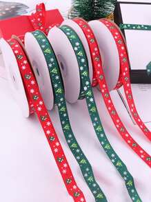 每卷25碼聖誕禮物派對裝飾緞帶帶蝴蝶結,用於包裝 - 紅色 - 查看 5