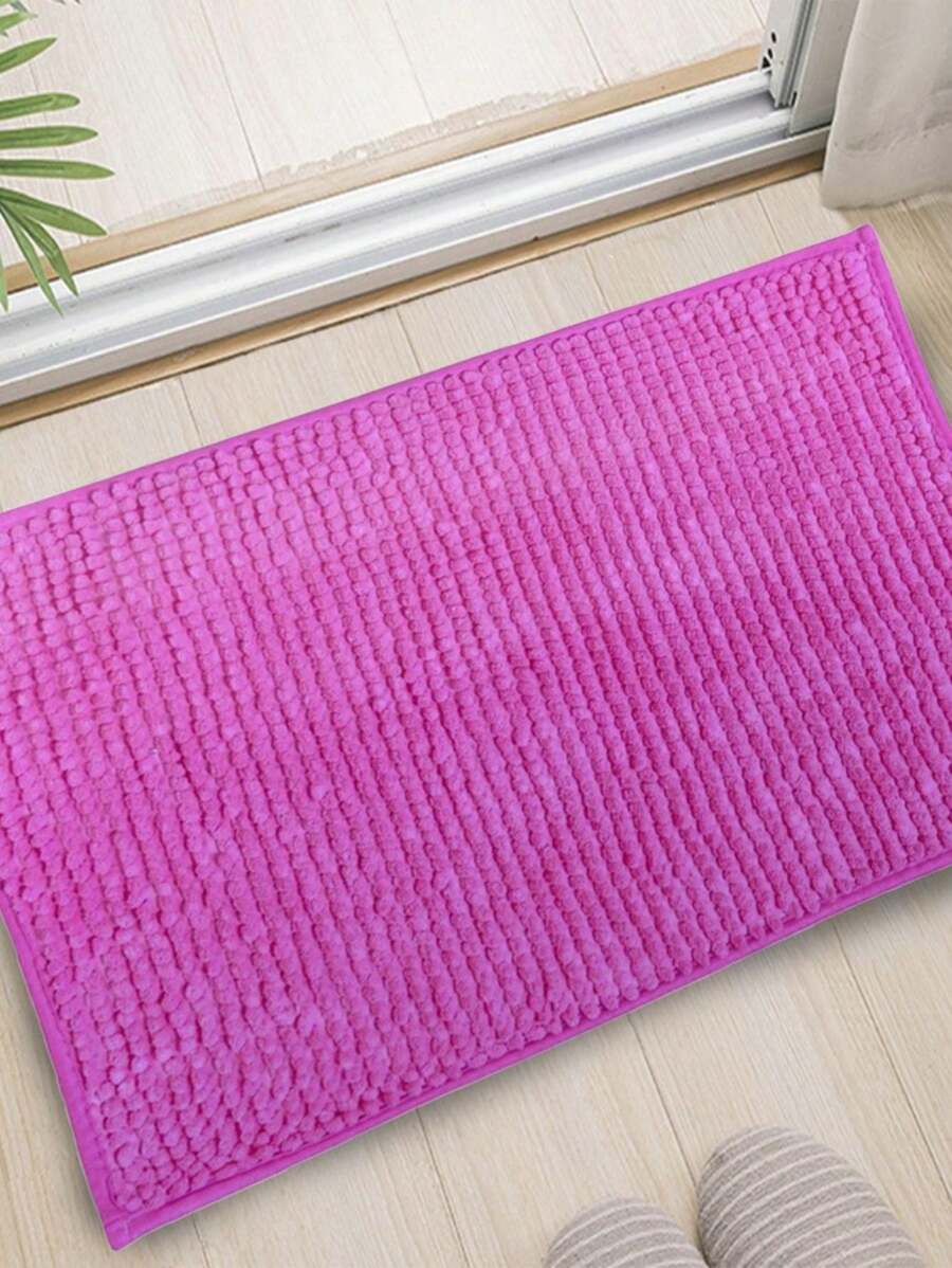 Tapete Macarrão Para Banheiro Box Saída Super Macio - Rosa chiclete - Visão 1