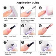 RARJSM Gel Nail Polish Jelly Pink Translucent Sheer Nude Colors Neutral Skin Tone Gel Polish Milky Clear Ice Pink 15ml Single Bottle Soak off UV LED Cured at Home Salon DIY French Manicure Nails Art - Hồng baby - Xem 7