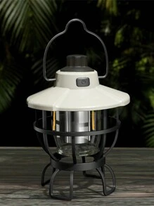 1 Miếng Có thể mang đi Có thể điều chỉnh độ sáng Cắm Trại Ngoài Trời Đèn , Không thấm nước , Treo Lều Ánh sáng , Thích hợp Đối với Săn bắn , Đi bộ du lịch , Đạp xe , Cắm trại , Câu cá đêm , - trắng - Xem 3