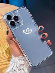 1入透明酷炫太空貝殼＆小心心防摔全覆蓋tpu材質手機殼,適用於iphone - 彩色 - 查看 17