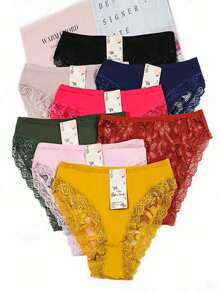 Lace Panties 6 Pieces Size (CH, M, G) - Multicolor - View 2