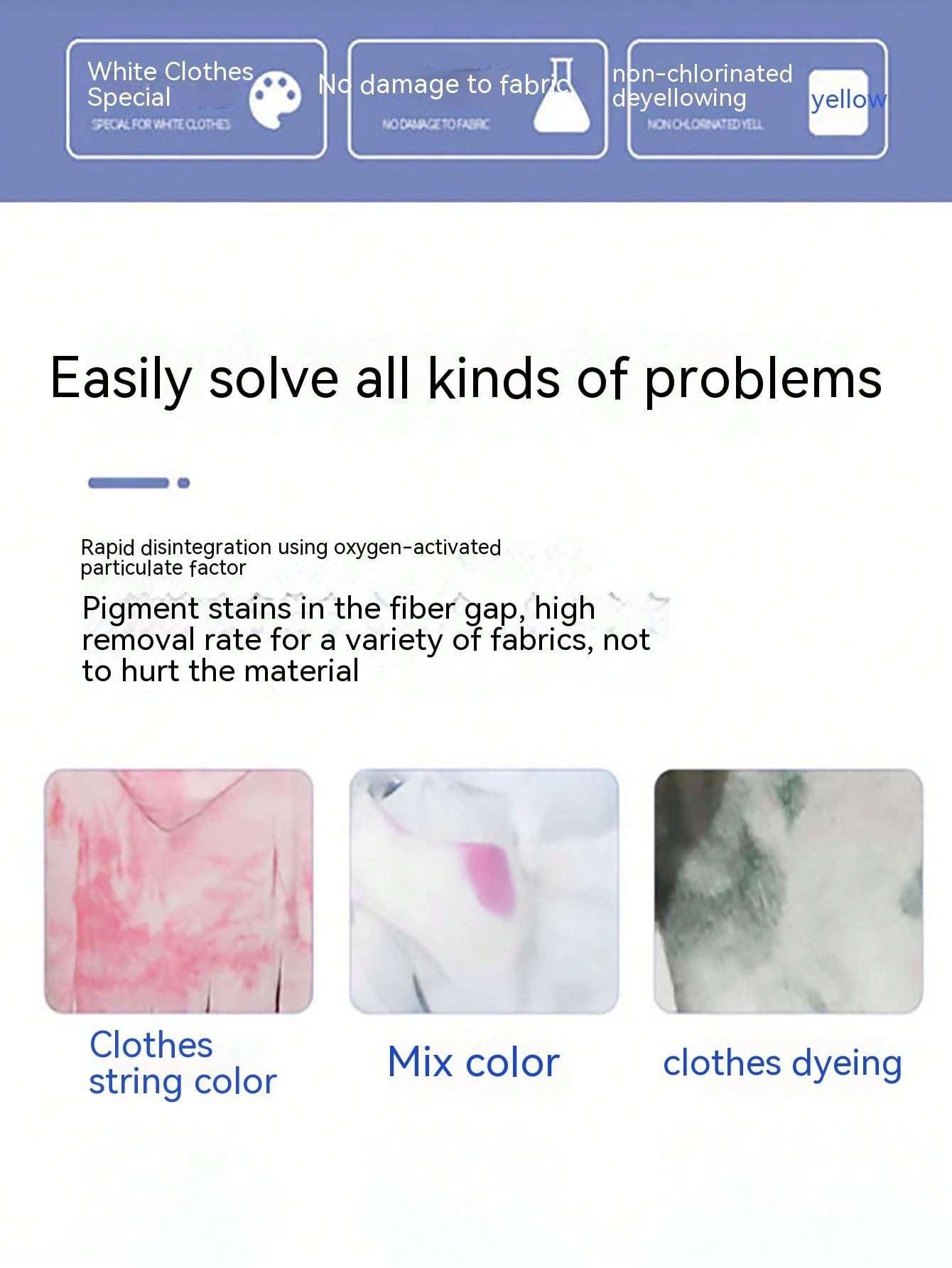 1pc Laundry Bleach To Remove Stains And Yellowing, Restore White Clothes, Dyeing Repair And