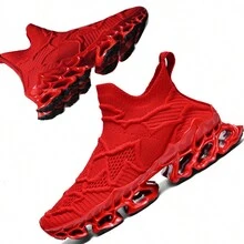 男士時尚運動鞋透氣網面跑步鞋防滑外底適合休閒散步和運動