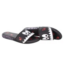 Chinelo Brilhoso de Luz Led Monstrinho Preto Infantil