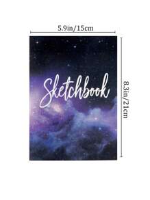 1pc Sketchbook/Drawing Pad With Starry Sky Design Back To School,Mother's Day,Mom's Gift