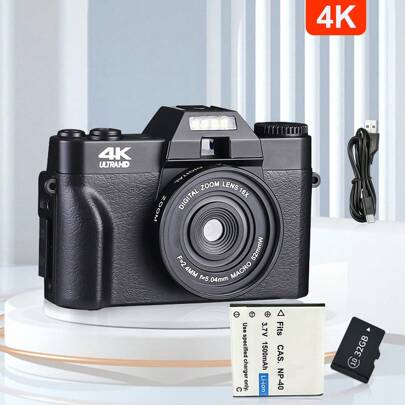 1 台 AC-W03 数码 4K 超高清摄像机，配备 30fps、13MP 摄像头、16 倍数码变焦、支持 WiFi 实时预览、配备 32GB 存储卡