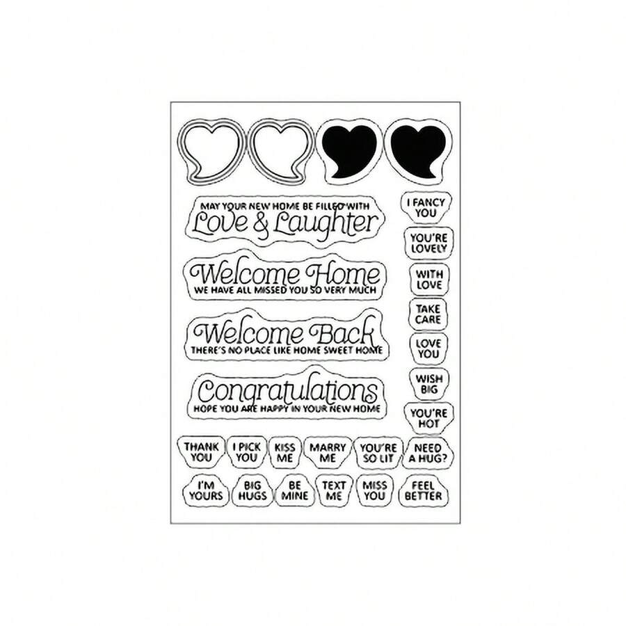 1pc Transparent Stamp - Inner Voice - Silver - View 1