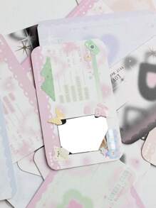 18張/套少女風身份證學生愛心卡diy人物照片身份展示卡 - 彩色 - 查看 4