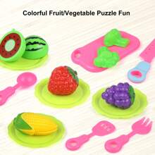 19pcs/Set Reusable Kitchen Food Toys - Kids Can Cut Fruits & Vegetables Anytime! - L - View 7