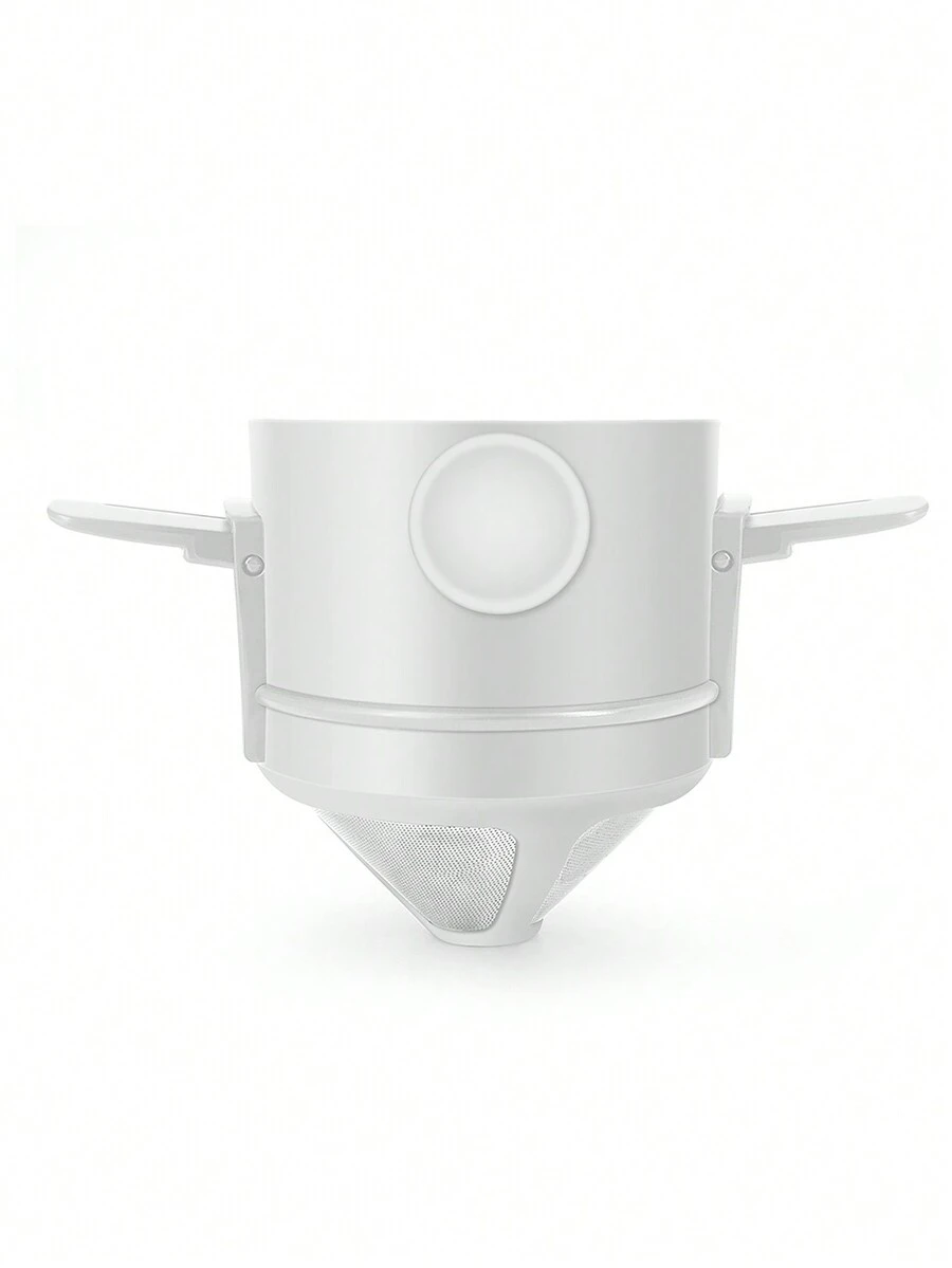 1pc Stainless Steel Drip Coffee Tea Holder Coffee Filter Reusable Coffee Maker Paperless Pour Over Coffee Dripper Coffee Accessories - White - View 1