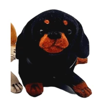 Cachorro Flocado Balança A Cabeça para Carro ou Estante - Preto - Visão 1