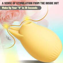 Vibrador de succión de clítoris Con tres modos de succión y tres modos de vibración, Un tipo diferente de placer, Ideal para mujeres y parejas para darle vida a las cosas, Resistente al agua, Recargable, Amarillo
