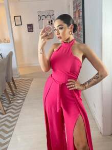 Women Jumpsuits - Bụi hồng - Xem 4