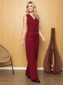 Women Two-piece Outfits - Burdeos - Ver 5