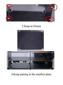 1pc  Multi-tier multi-functional shoe organizer with heightened design and complimentary enclosure - Black - View 8