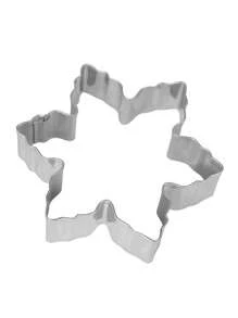 聖誕雪花餅乾模型切割刀,冬天冷凍主題,壓花擀麵杖適用於餅乾下裝,烘焙工具,1入組 - 銀色 - 查看 2